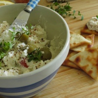 Israeli White Cheese and Green Olives